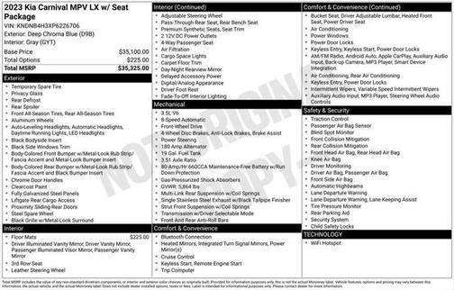 2023 Kia Carnival LX