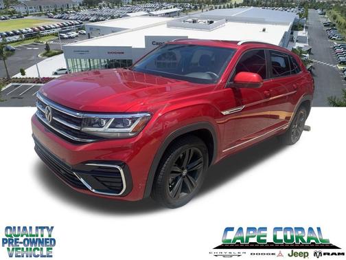 Aurora Red Metallic 2021 Volkswagen Atlas Cross Sport 3.6L V6 SE w/Technology R-Line