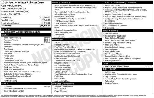 2026 Jeep Gladiator Rubicon