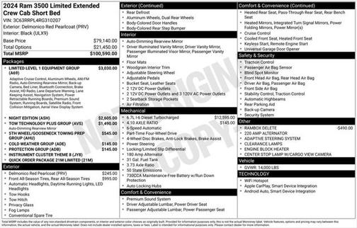 2024 RAM 3500 Limited Mega Cab 4x4 6'4' Box