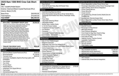 2025 RAM 1500 RHO Crew Cab 4x4 5'7' Box