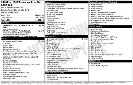 2025 RAM 1500 Tradesman
