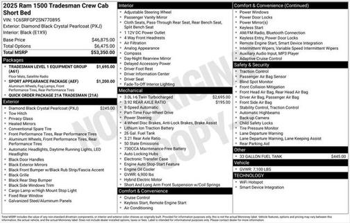 2025 RAM 1500 Tradesman