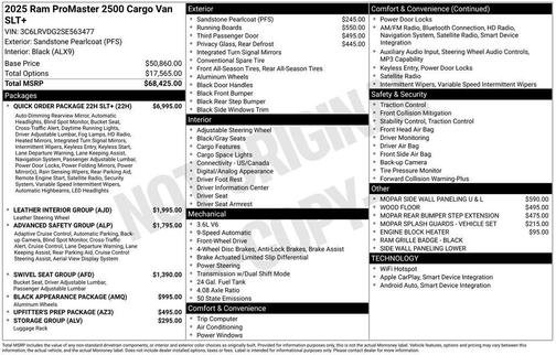 2025 RAM ProMaster 2500 High Roof