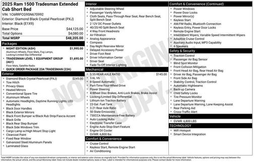 2025 RAM 1500 Tradesman