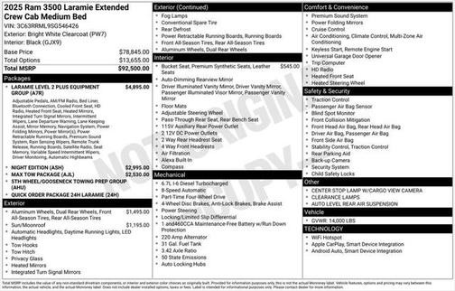 2025 RAM 3500 Laramie Mega Cab 4x4 6'4' Box