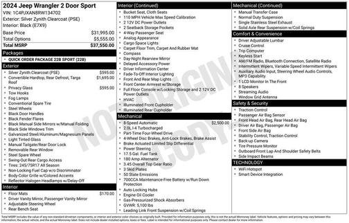 2024 Jeep Wrangler Sport