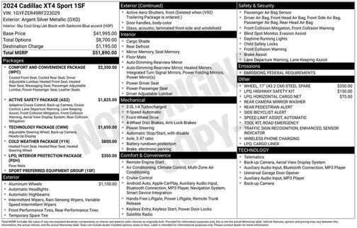 2024 Cadillac XT4 Sport