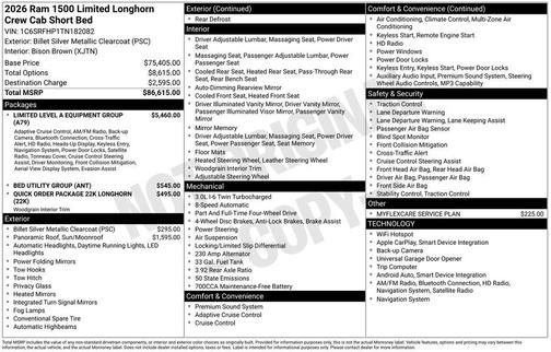 2026 RAM 1500 Longhorn