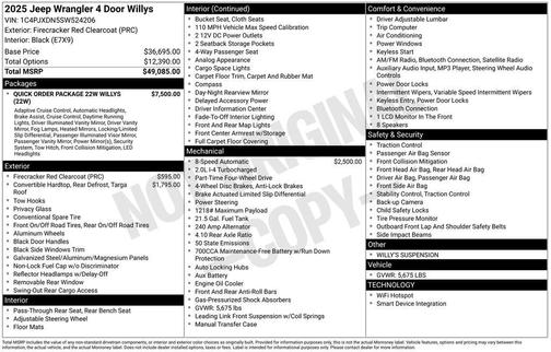 2025 Jeep Wrangler Willys