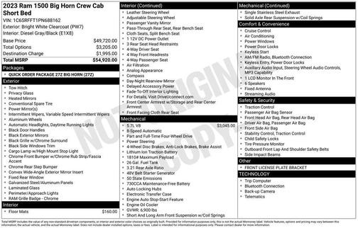 2023 RAM 1500 Big Horn/Lone Star