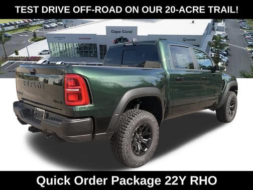 Serrano Green Metallic 2026 RAM 1500 RHO Crew Cab 4x4 5'7' Box