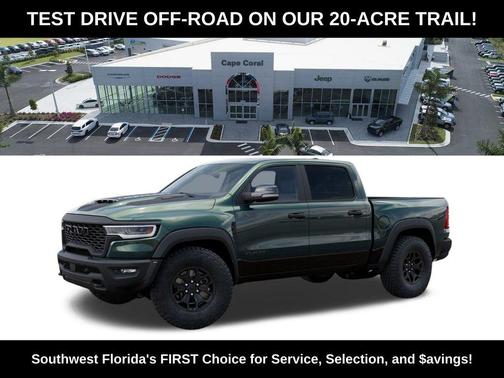 Serrano Green Metallic 2026 RAM 1500 RHO Crew Cab 4x4 5'7' Box