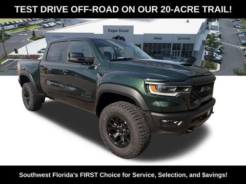 Serrano Green Metallic 2026 RAM 1500 RHO Crew Cab 4x4 5'7' Box