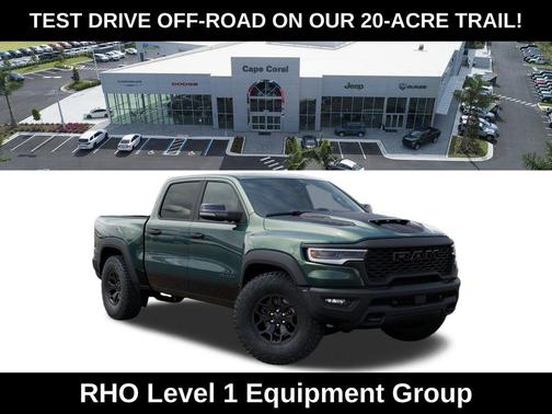 Serrano Green Metallic 2026 RAM 1500 RHO Crew Cab 4x4 5'7' Box
