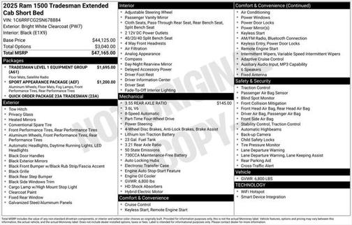 2025 RAM 1500 Tradesman