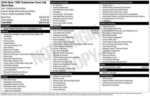2026 RAM 1500 Tradesman