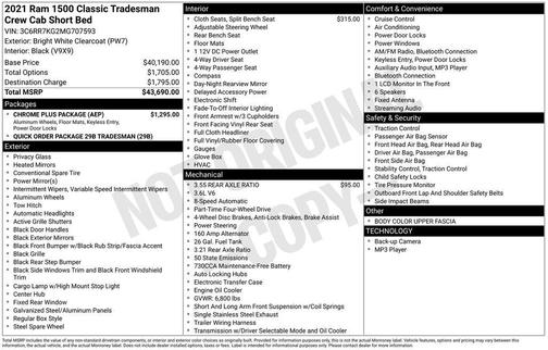 2021 RAM 1500 Tradesman
