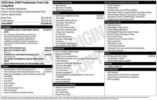 2025 RAM 3500 Tradesman Crew Cab 4x4 8' Box