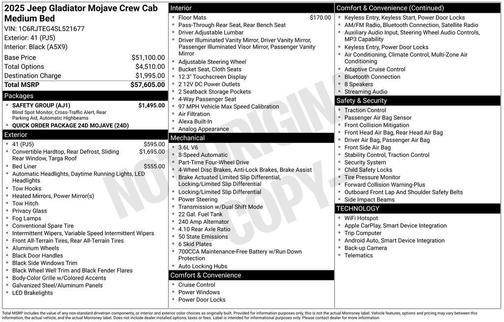 2025 Jeep Gladiator Mojave