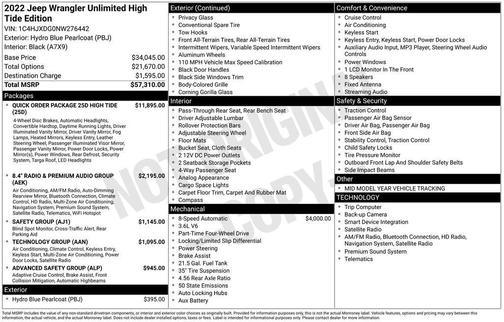 2022 Jeep Wrangler Unlimited High Tide 4x4