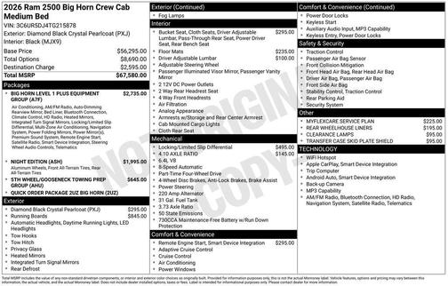 2026 RAM 2500 Big Horn