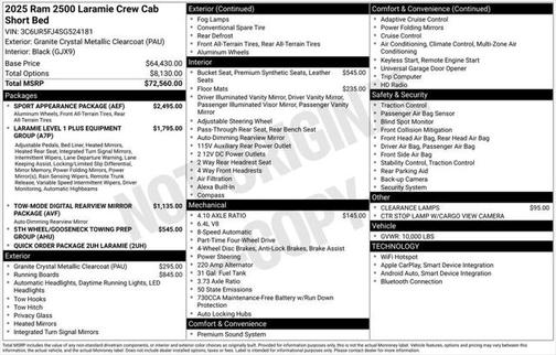 2025 RAM 2500 Laramie Crew Cab 4x4 6'4' Box