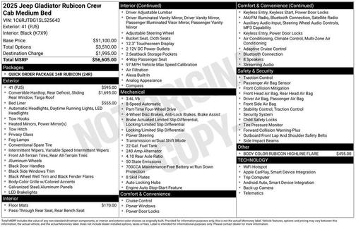 2025 Jeep Gladiator Rubicon