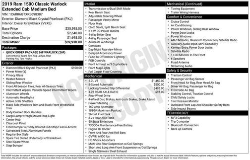 2019 RAM 1500 Classic Warlock