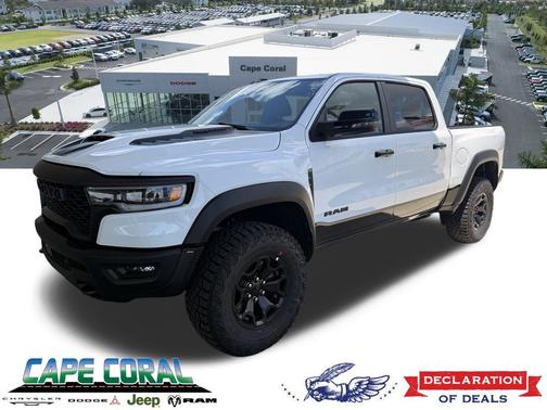 Bright White Clearcoat 2026 RAM 1500 RHO Crew Cab 4x4 5'7' Box