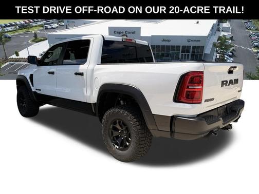 Bright White Clearcoat 2026 RAM 1500 RHO Crew Cab 4x4 5'7' Box