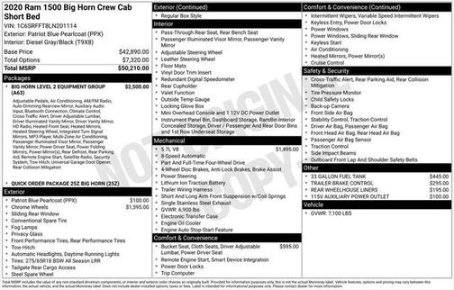 2020 RAM 1500 Big Horn/Lone Star
