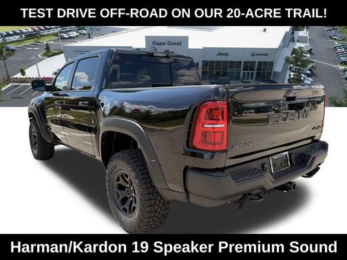 Diamond Black Crystal Pearlcoat 2026 RAM 1500 RHO Crew Cab 4x4 5'7' Box