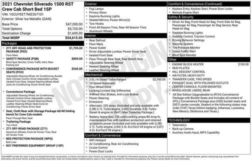 Silver Ice Metallic 2021 Chevrolet Silverado 1500 RST