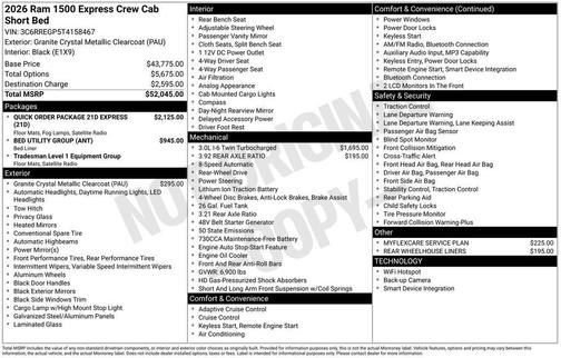 2026 RAM 1500 Express