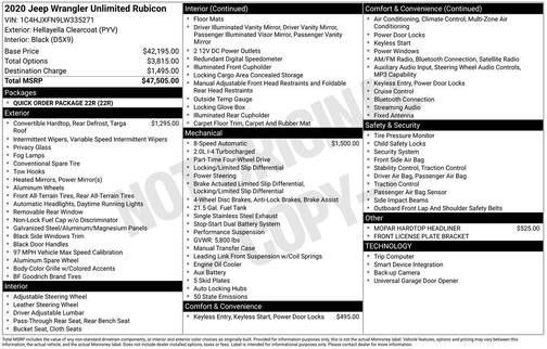 2020 Jeep Wrangler Unlimited Rubicon