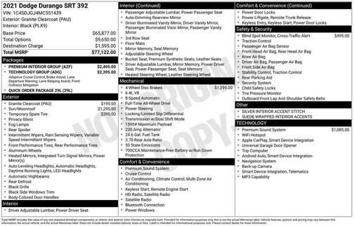 2021 Dodge Durango SRT 392 AWD
