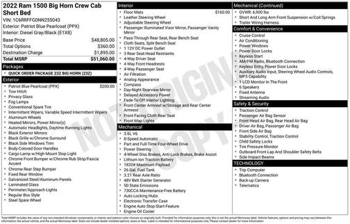 2022 RAM 1500 Big Horn/Lone Star