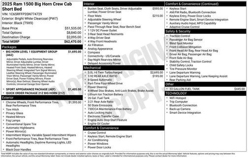 2025 RAM 1500 Big Horn/Lone Star
