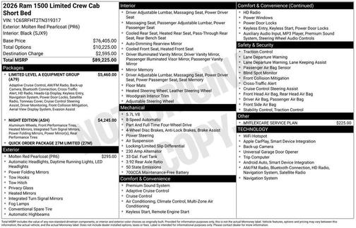 2026 RAM 1500 Limited