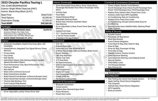 2023 Chrysler Pacifica Touring L