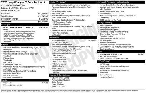 2026 Jeep Wrangler Rubicon