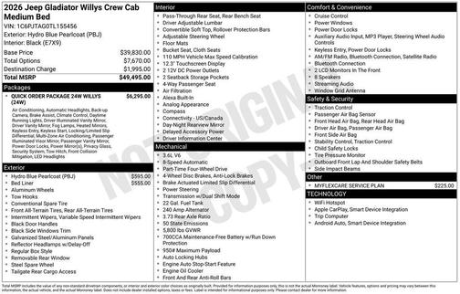 2026 Jeep Gladiator Willys
