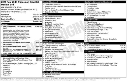 2026 RAM 2500 Tradesman