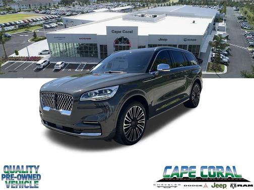 Chroma Caviar Dark Gray Metallic Clearcoat 2022 Lincoln Aviator Black Label AWD