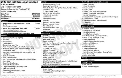 2025 RAM 1500 Tradesman