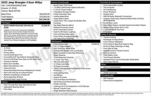 2025 Jeep Wrangler Willys