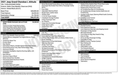 2021 Jeep Grand Cherokee L Altitude