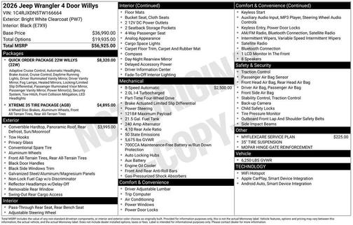 2026 Jeep Wrangler Willys