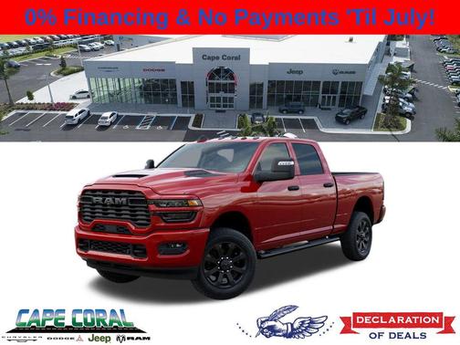Flame Red Clearcoat 2026 RAM 2500 Black Express Crew Cab 4x4 6'4' Box
